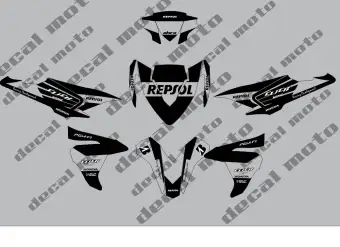 Decals Sticker For Honda Click 125 Repsol White And Black