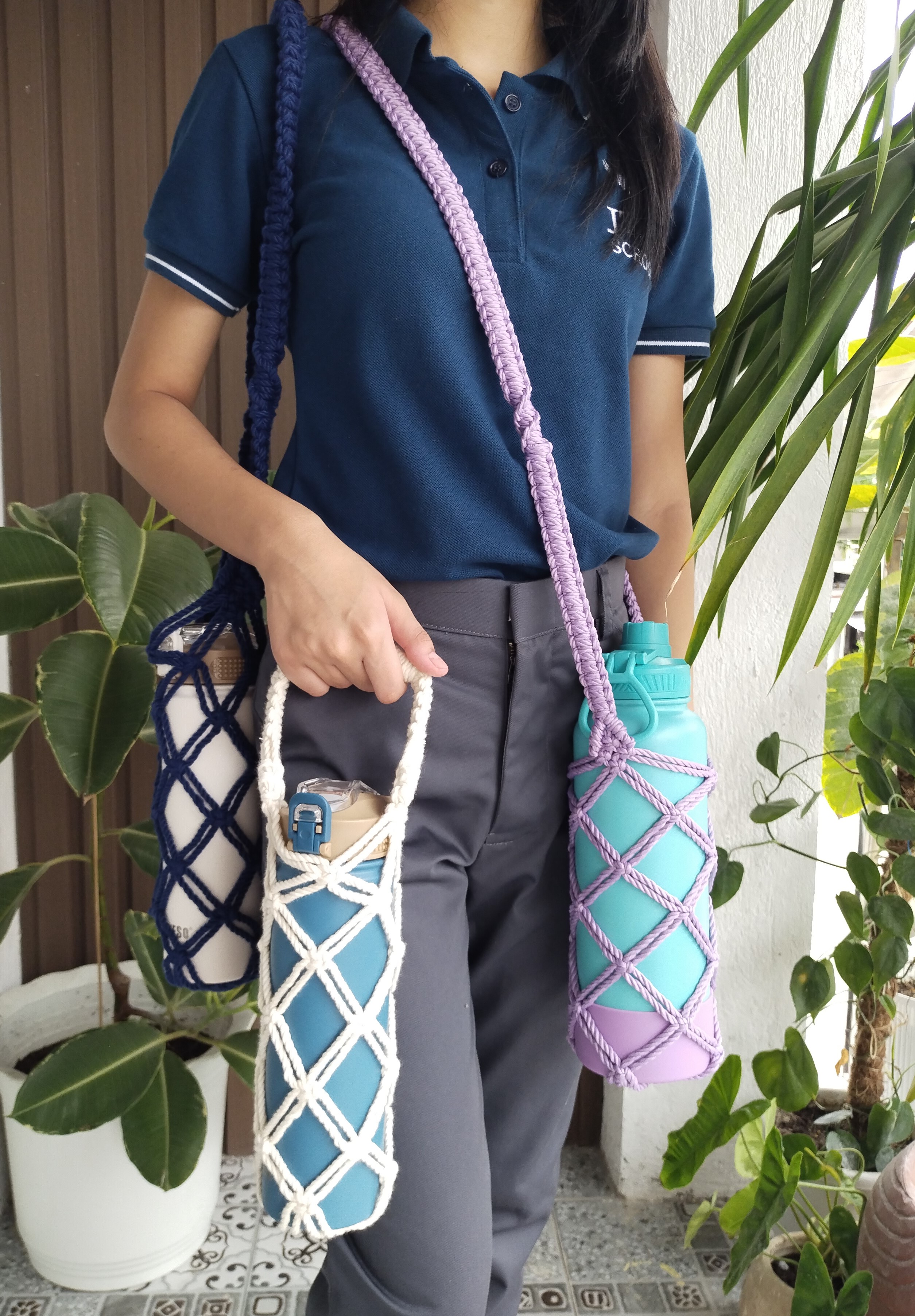 Original Macrame Tumbler Water Bottle Holder 16oz 40oz Aquaflask Hydroflask Tyeso Lazada PH