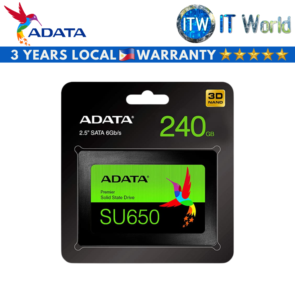 SSD 512GB ADATA ULTIMATE SU650 SATA 6GB/s 2.5 (PN:ASU650SS-512GT-R)