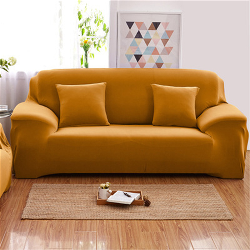 Sofa Cover takip ng sofa Stretchable Plain Color Couch Cover Set Black