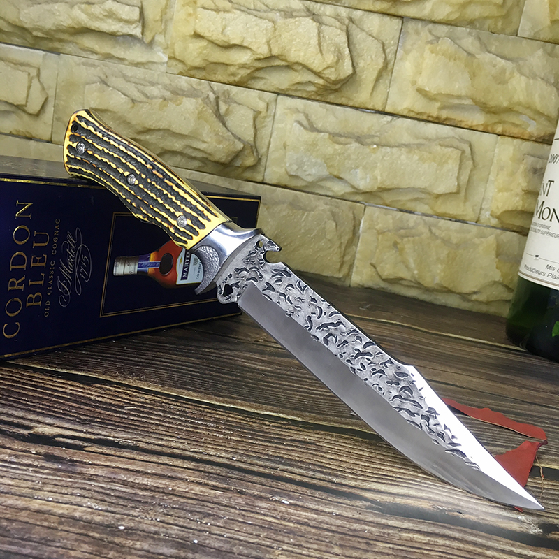 Survival in the wild dogleg army blade large outdoor knife Nepal long large knife long