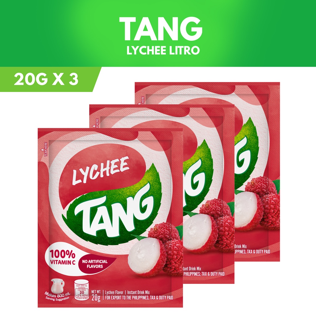 Tang Powdered Juice Lychee Litro 20g Pack of 3 | Lazada PH