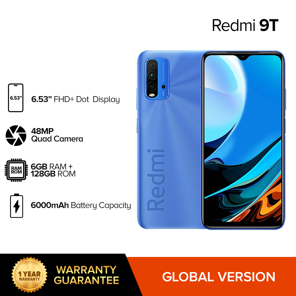 XIAOMI Redmi 9T 6GB RAM 128GB ROM FHD+ Dot Display 48MP AI