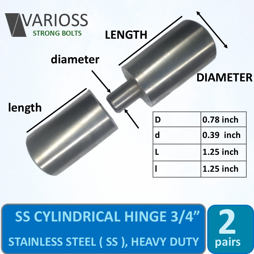 Details about   Hinge Stainless Steel 3" x 3" Pack of 2 