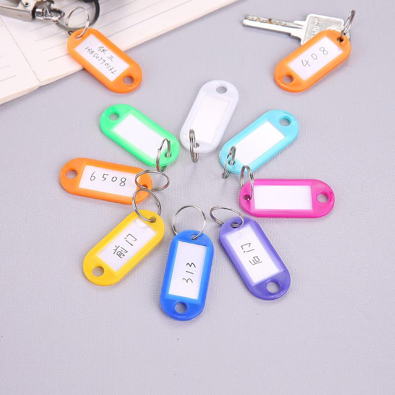 Split Ring Colorful Plastic Id Tags Name Card Label Key Holder - roblox meme sticker pack greeting card