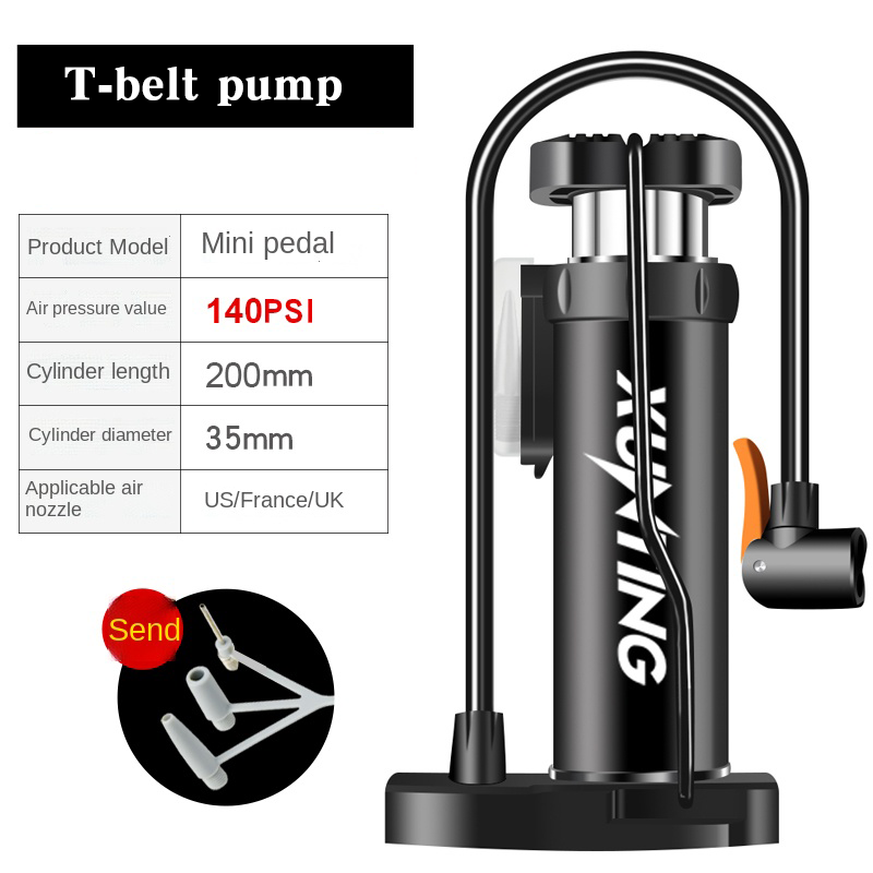 XunTing High Pressure Bike Pump Air Inflator Balls With Base Tire Pump