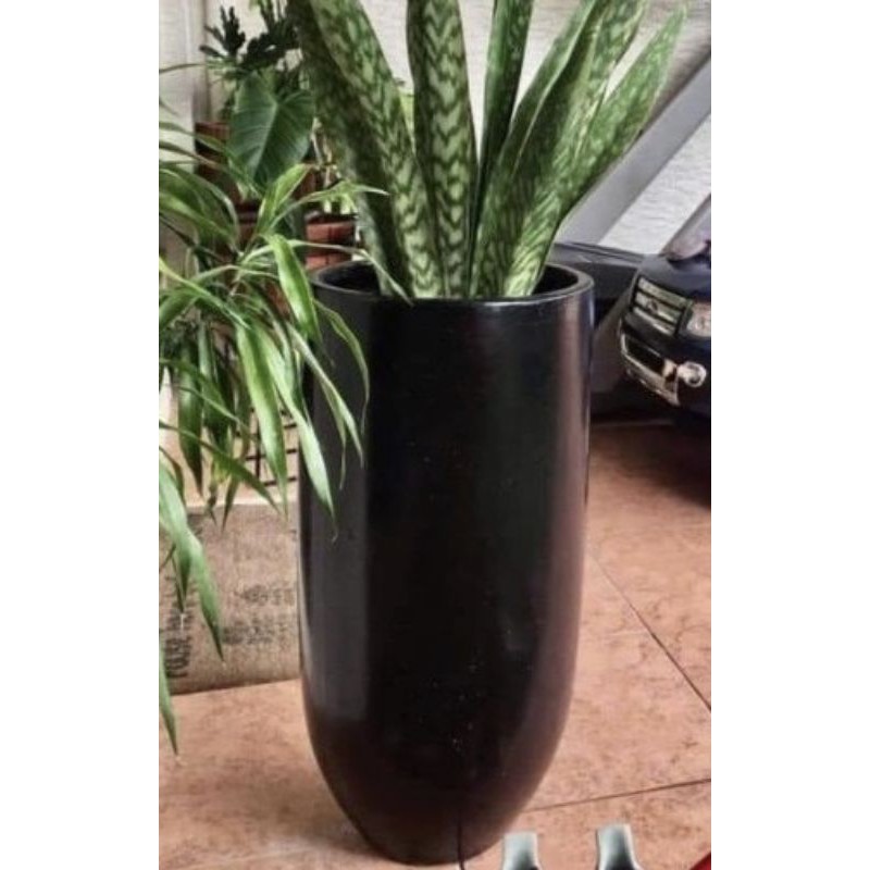 Slim type pot made of fiber stone cast | Lazada PH
