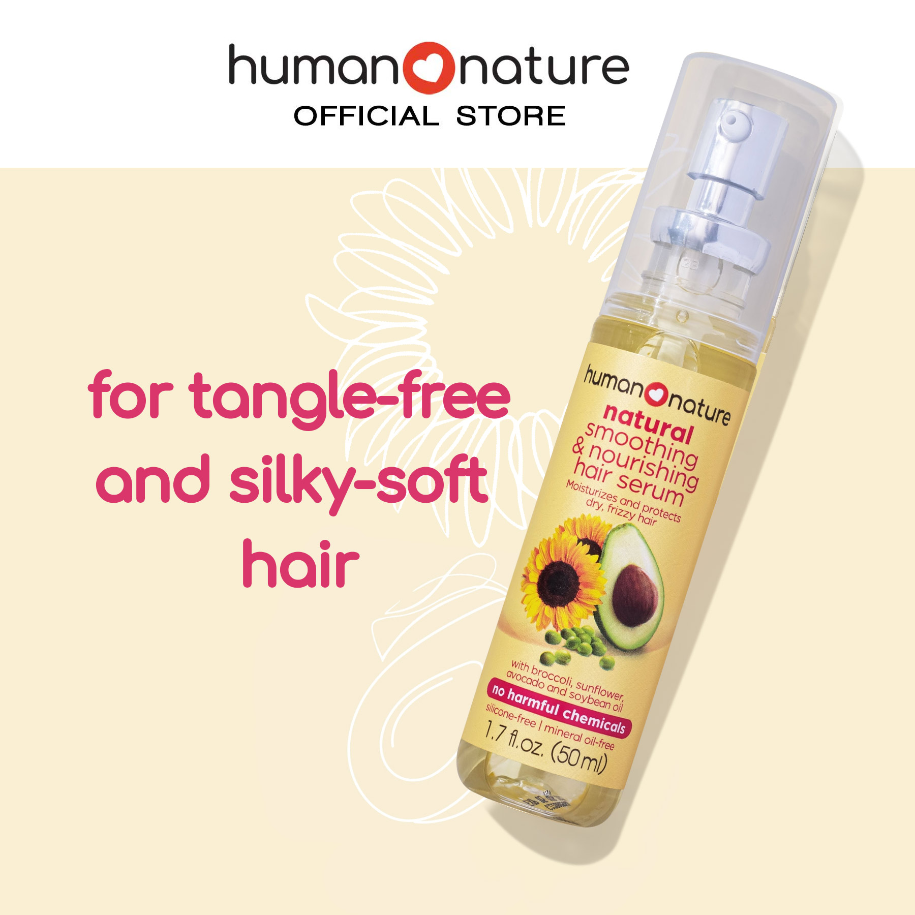 Human Nature 100 Natural Smoothing & Nourishing Hair Serum to