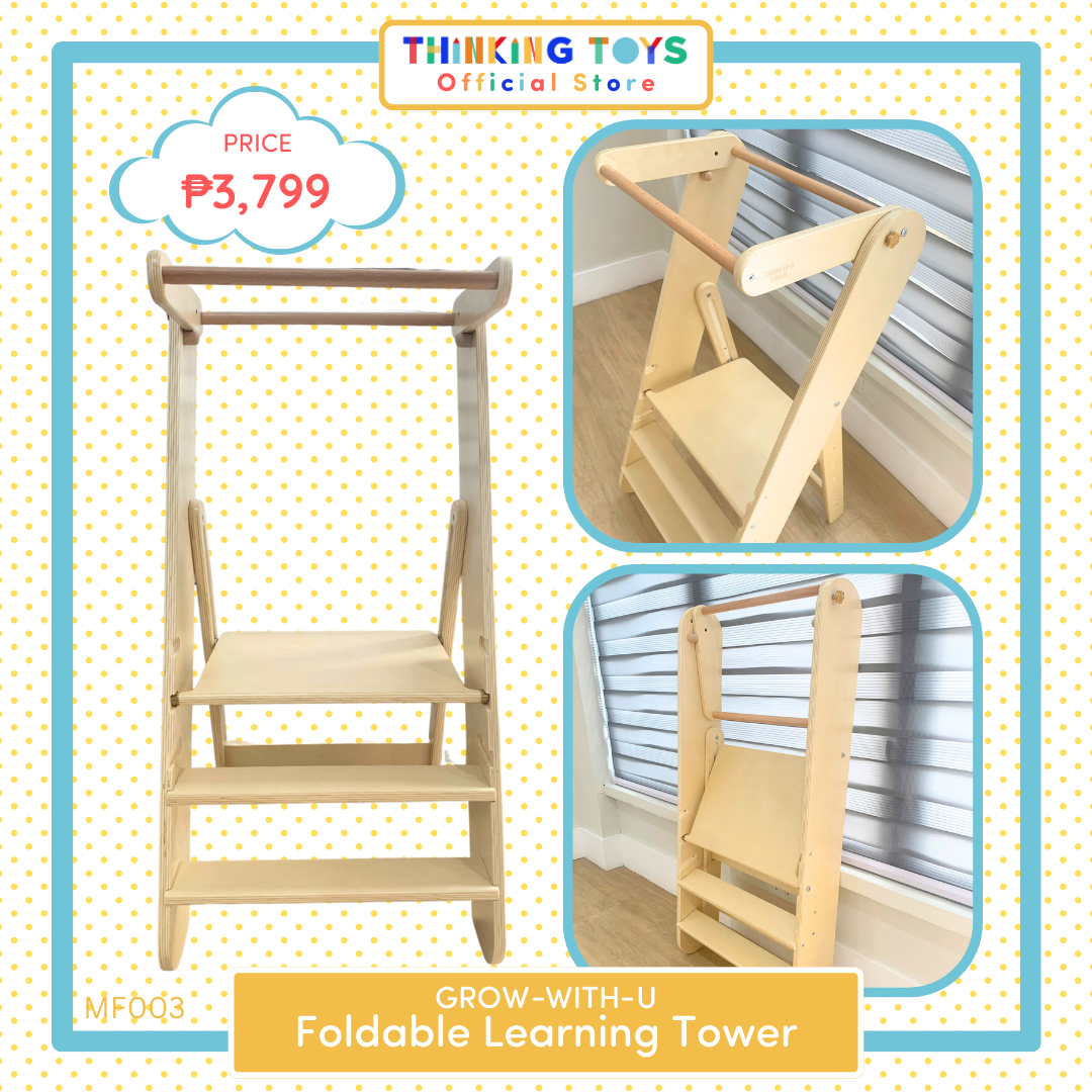 Thinking Toys GROW WITH U Foldable Learning Tower Kitchen Helper