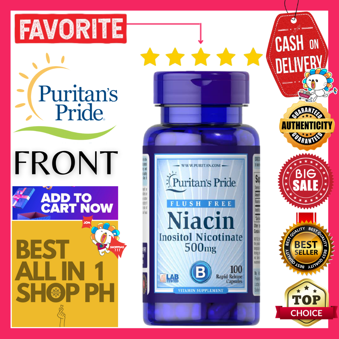 Puritan’s Pride Flush Free Niacin Inositol Nicotinate 500mg, 100