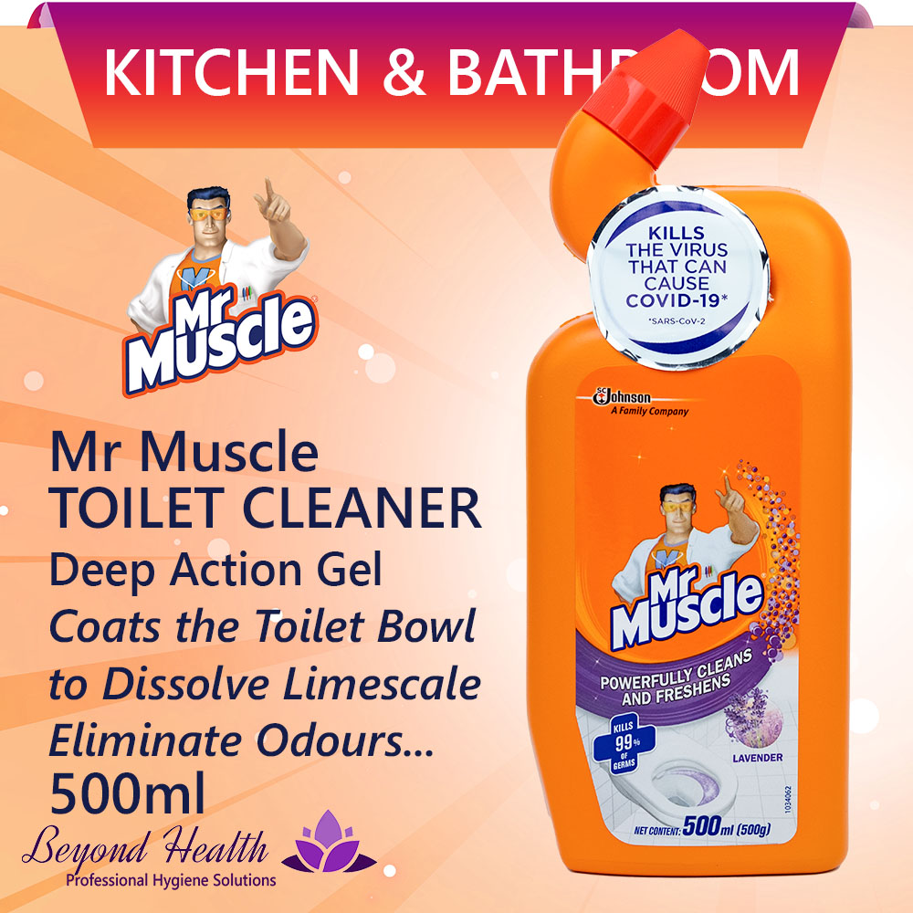 Mr Muscle Deep Action Gel Toilet Cleaner 500ml Kills 99 of germs Helps