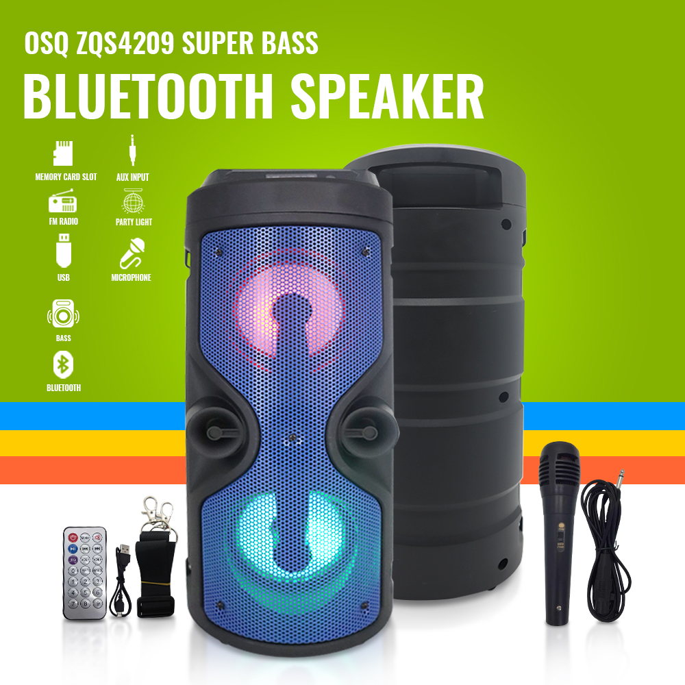 OSQ Karaoke Portable Super Bass Bluetooth Speaker ZQS-4209/ZQS-4210/HSD ...