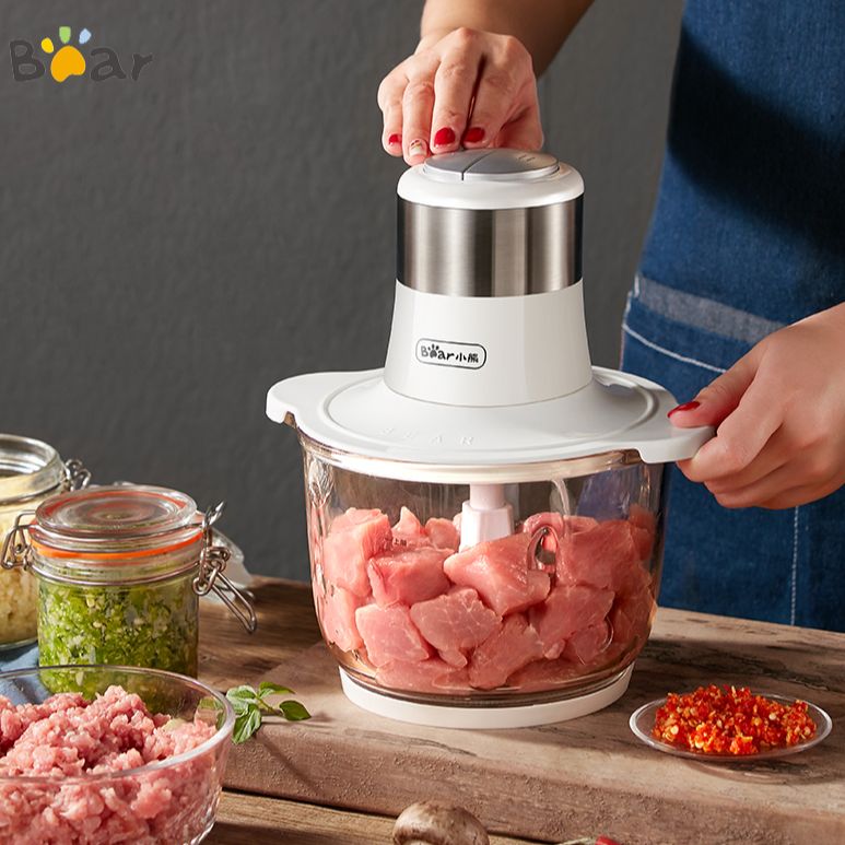 Bear Electric 2L Food Chopper Blender Meat Grinders Stainless