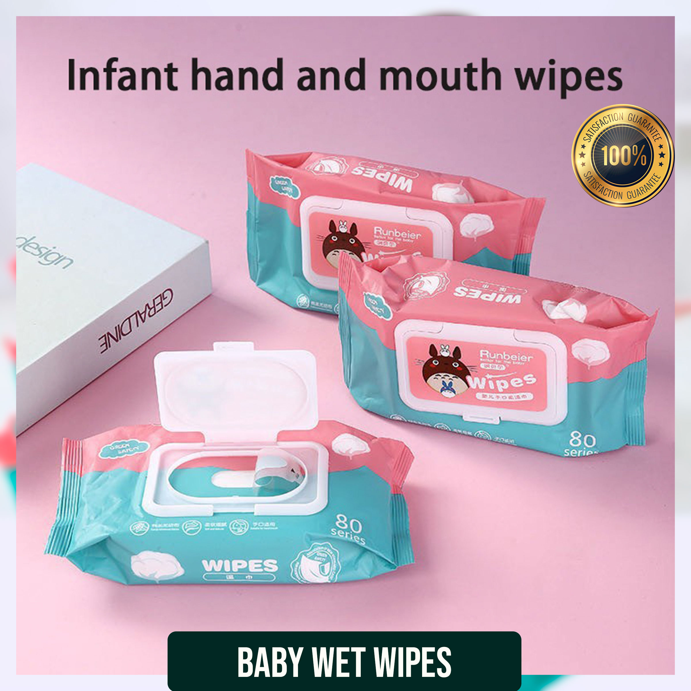 10 Packs Organic Baby Wipes 80 Pcs Per Pack 99 Water Hypoallergenic