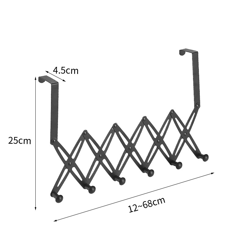 MultiFunctional Stainless Steel Door Rear Movable Folding Storage Hook