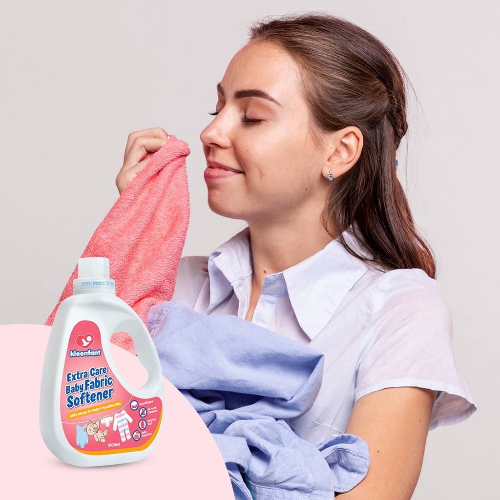 Kleenfant Extra Care Baby Fabric Softener (1 Liter) Natural Fabcon for