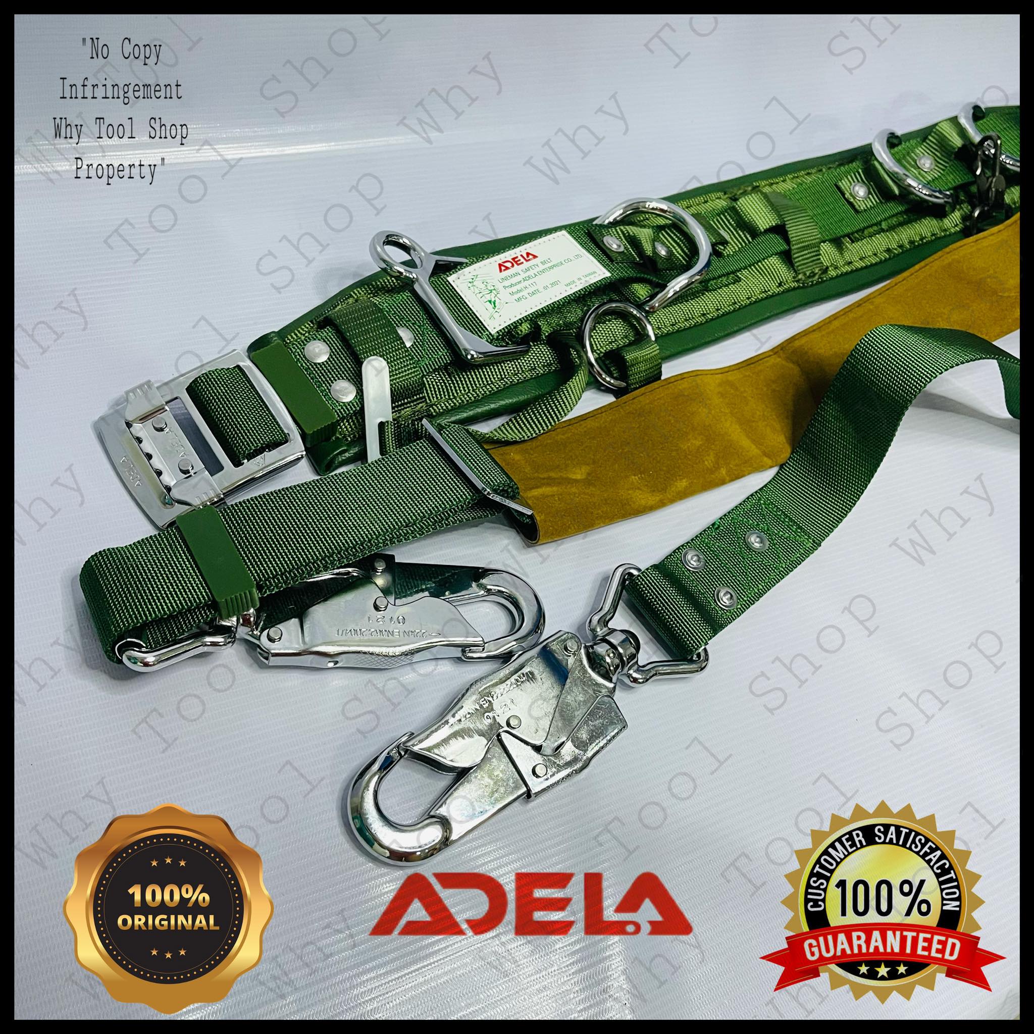ORIGINAL ADELA H117 Lineman Climbing Waist Position Safety Belt Fall