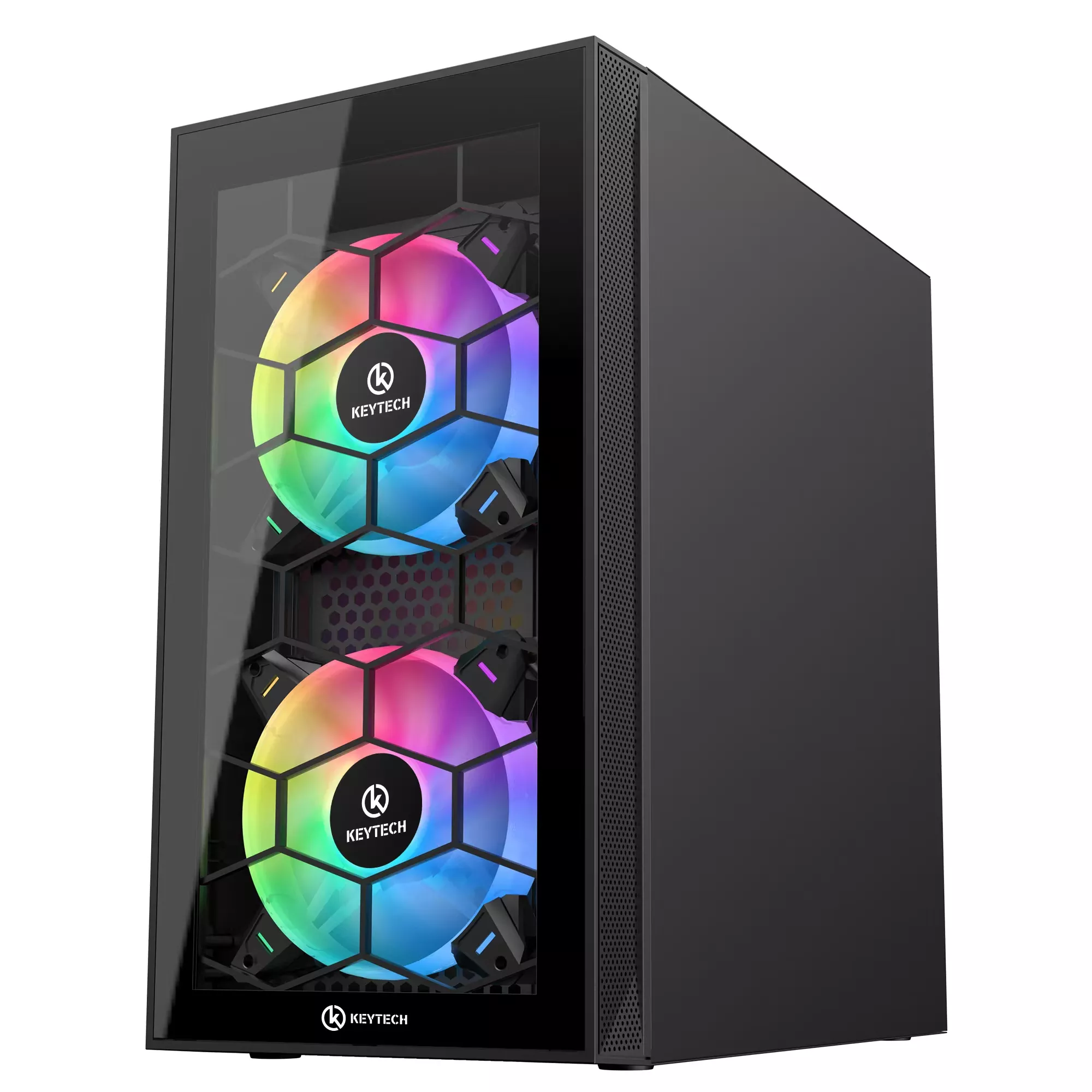 KENLEI KEYTECH T100 Tempered Glass Gaming PC / Desktop Case MICRO ATX