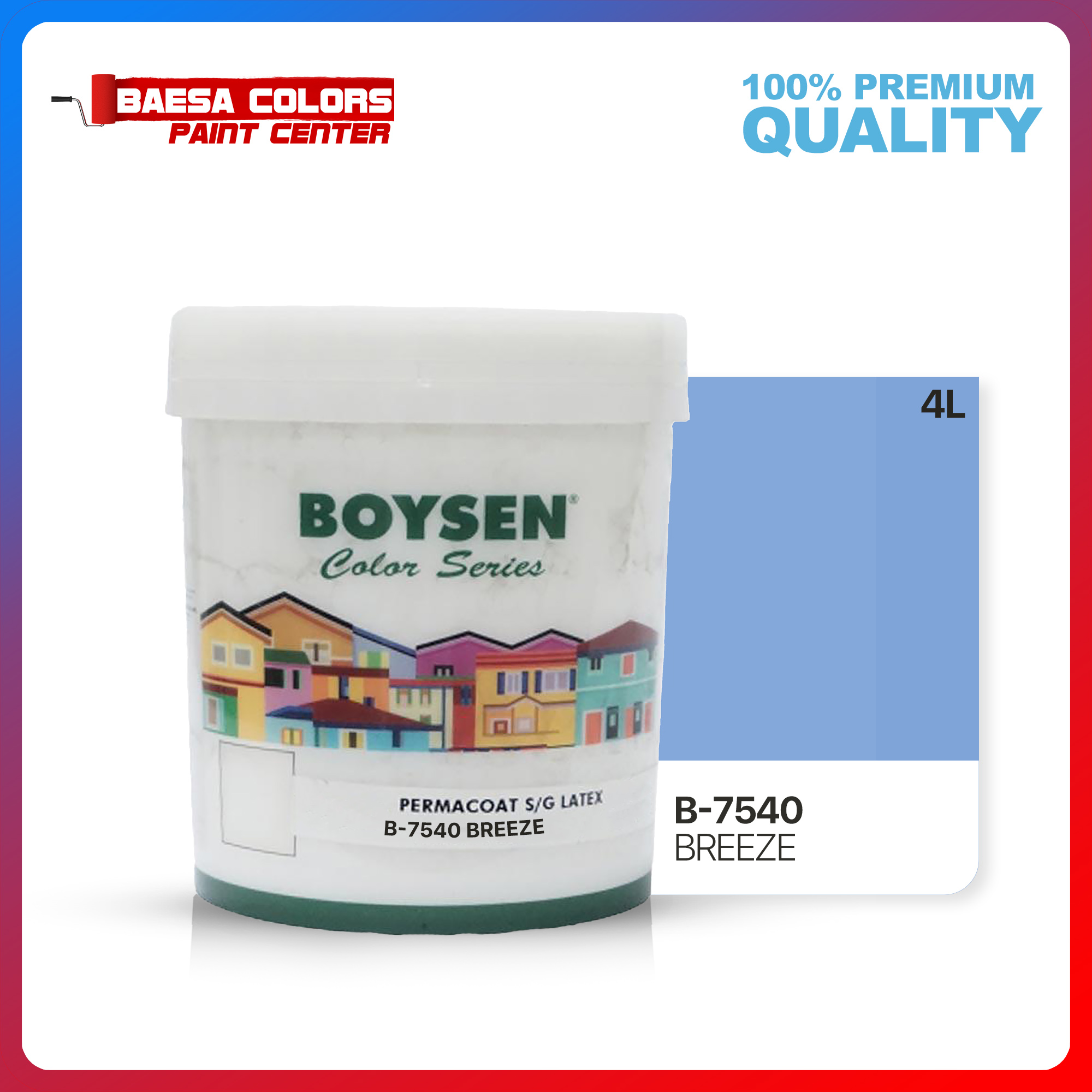 BOYSEN B7540 BREEZE SEMI GLOSS LATEX 4L Lazada PH