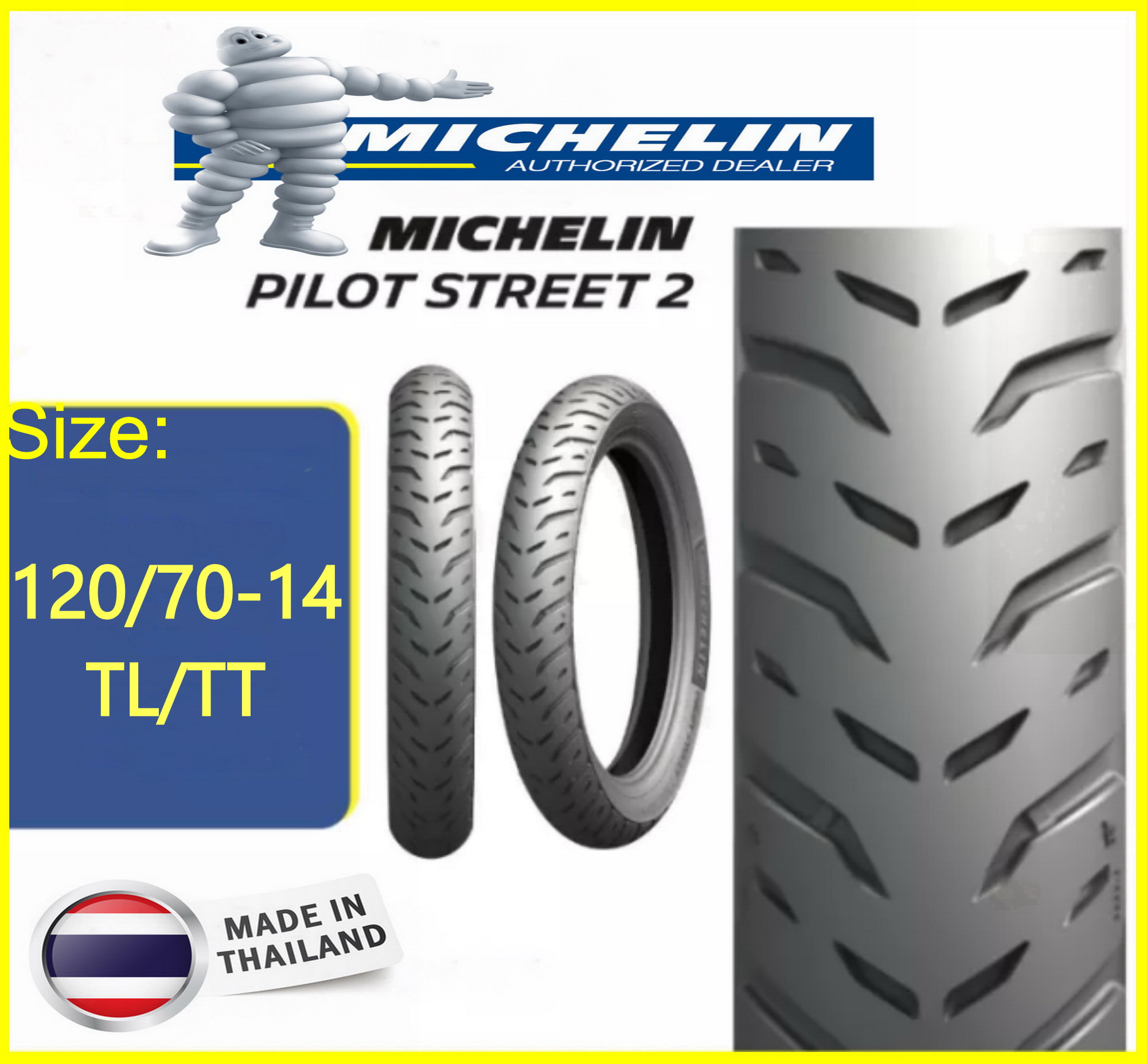 Michelin Pilot Street 2 Motorcycle Tire 120/70R14 Lazada PH