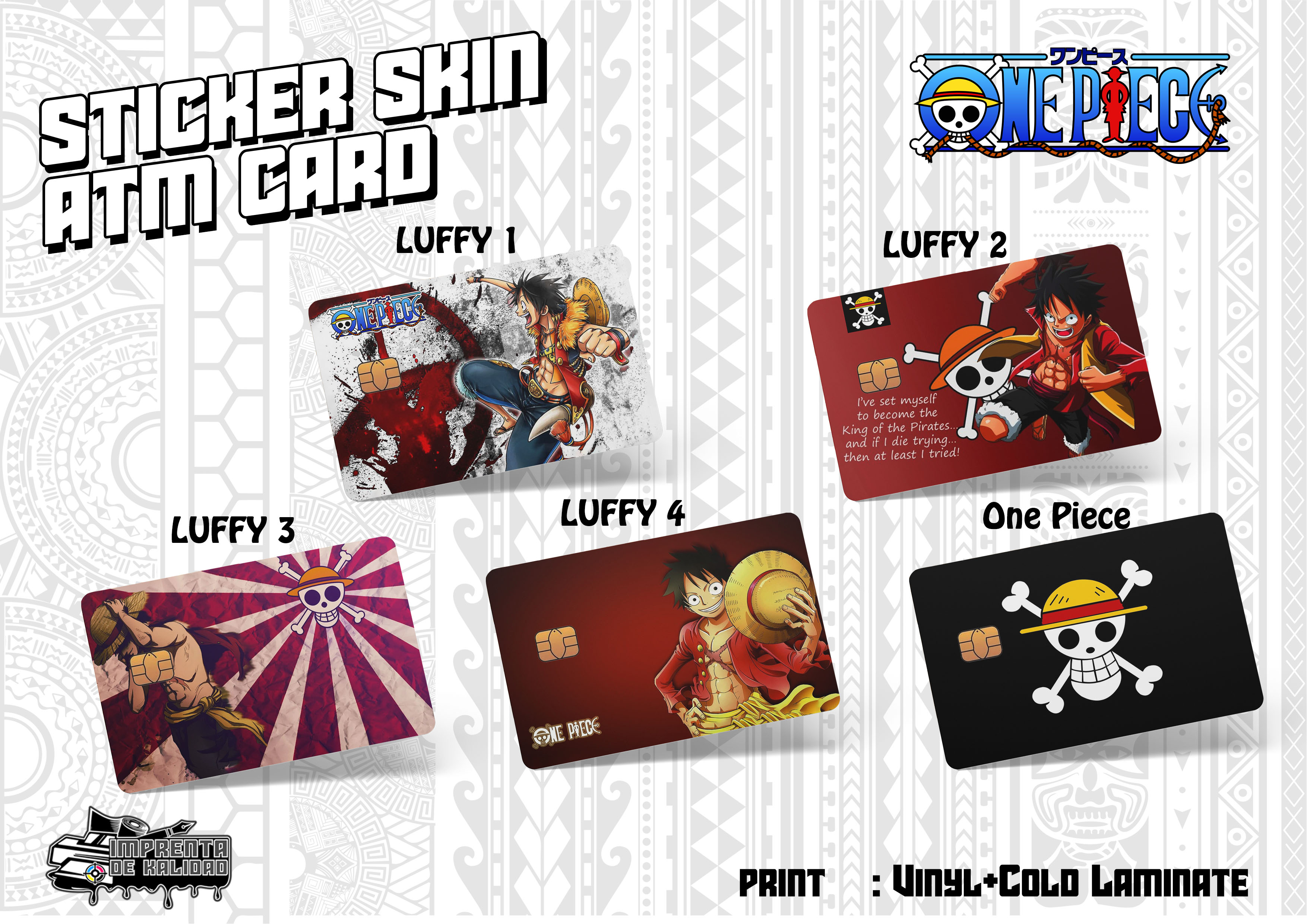 Monkey Luffy Gear Anime Credit Card SMART Sticker Skin Film Decal Bank  Debit 767