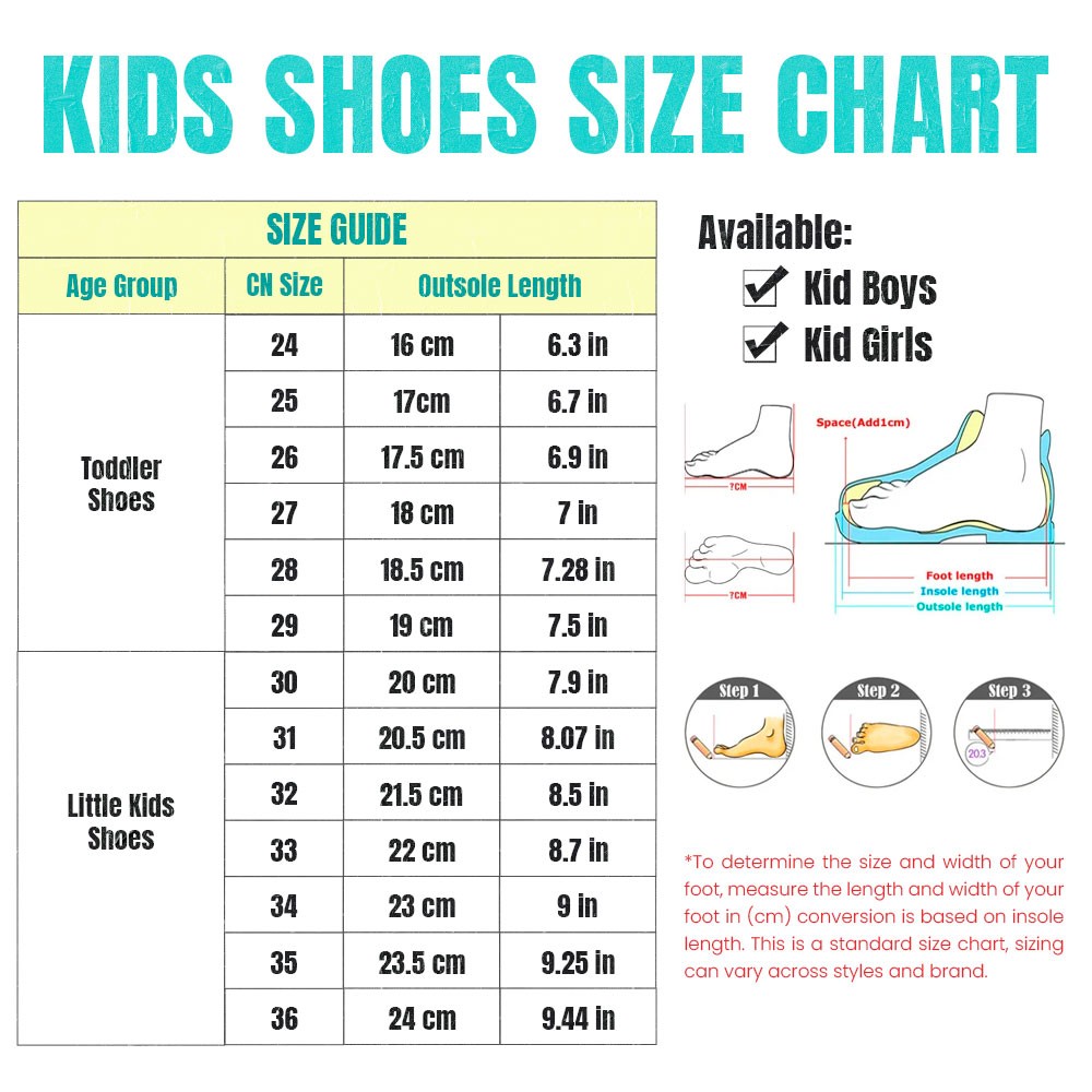 Toddler 20 Cm To Us Shoe Size Feet Infant Shoe Sizes Us