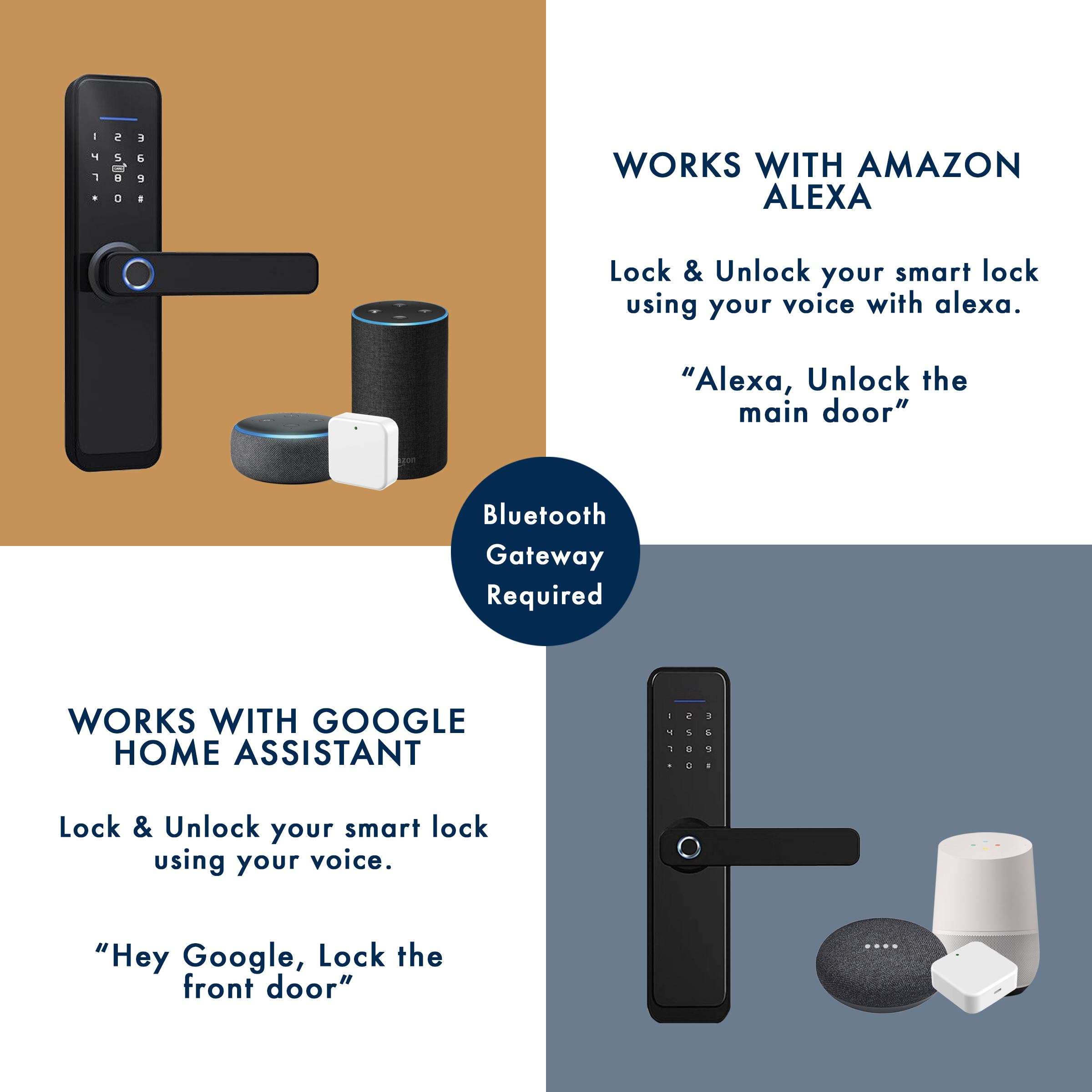 smart door lock works with google home