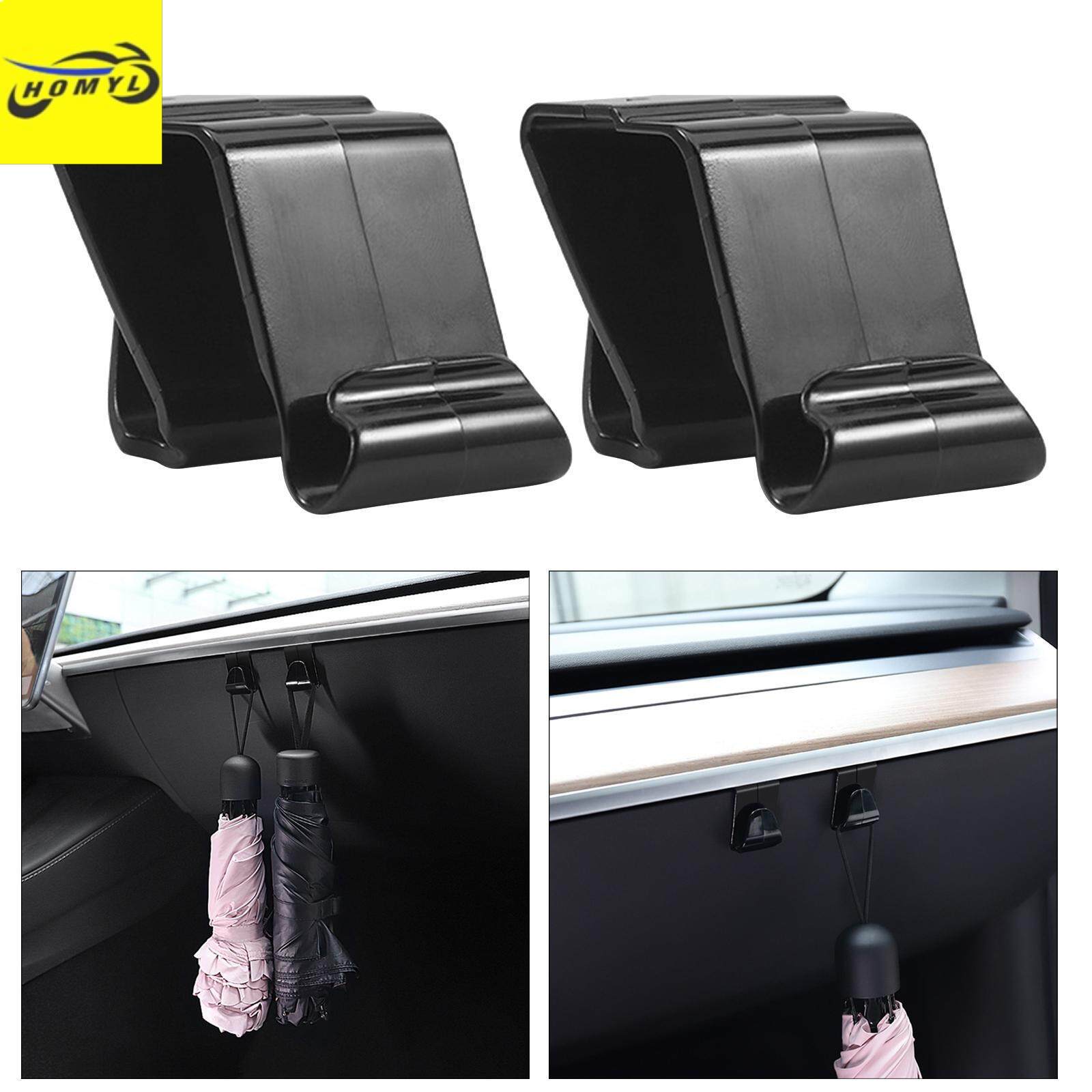 Homyl 2Pcs CoPilot Glove Box Hook Modification ABS Fit for Tesla Model