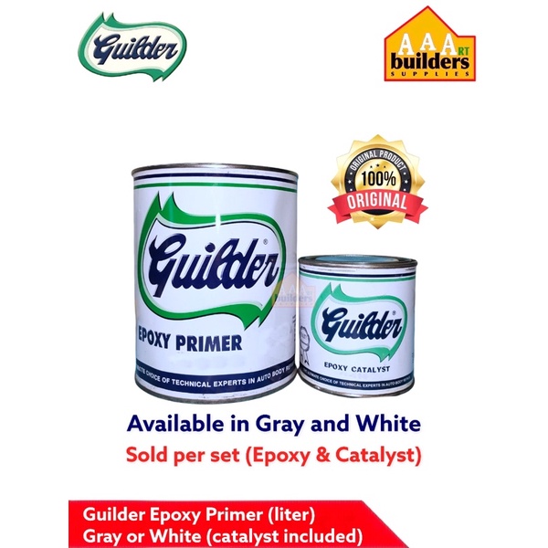 Guilder Epoxy Primer Gray or White (liter) catalyst included Lazada PH