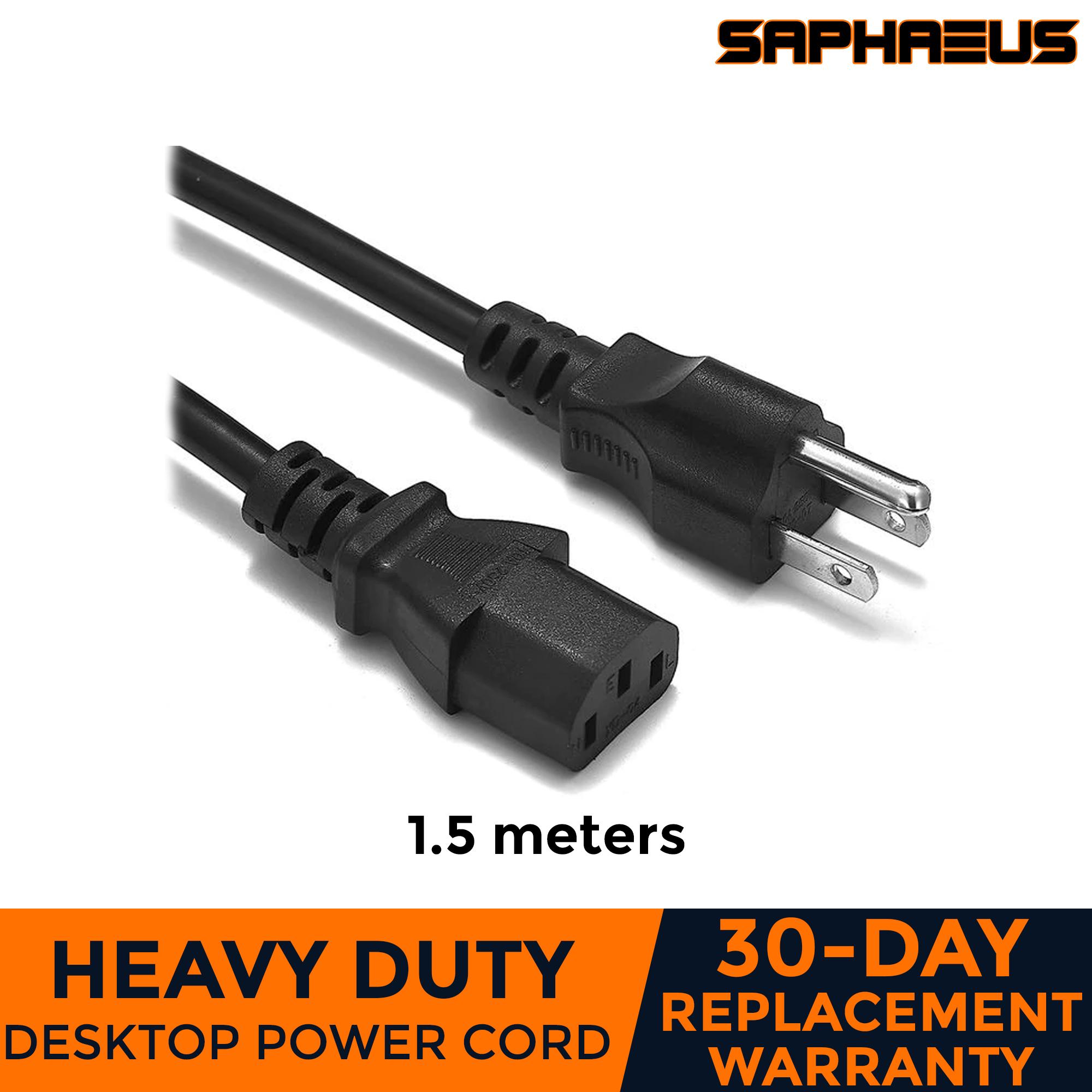 Power Cord 1.5 Meter HD (desktop , Monitor) Lazada PH