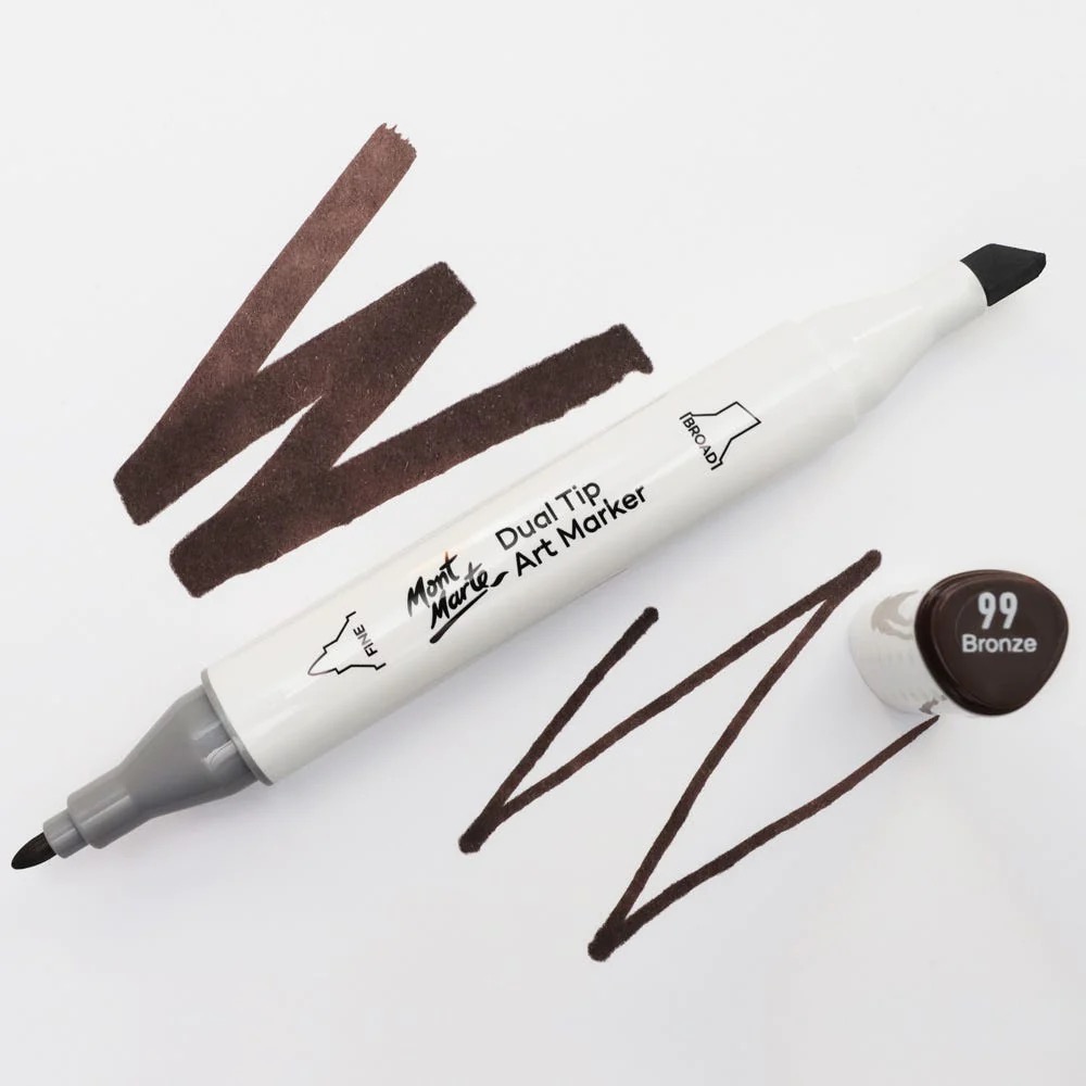 Alcohol Markers Mont Marte Dual Tip Brush Markers Mont Marte