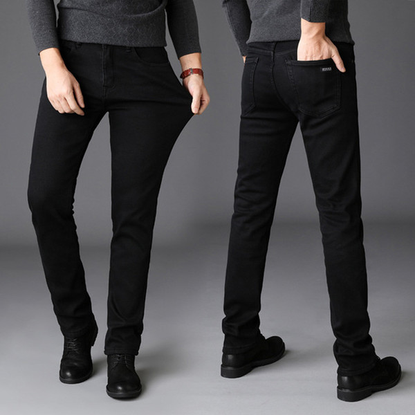 Men's Denim Basic Black Jeans Size:28-34
