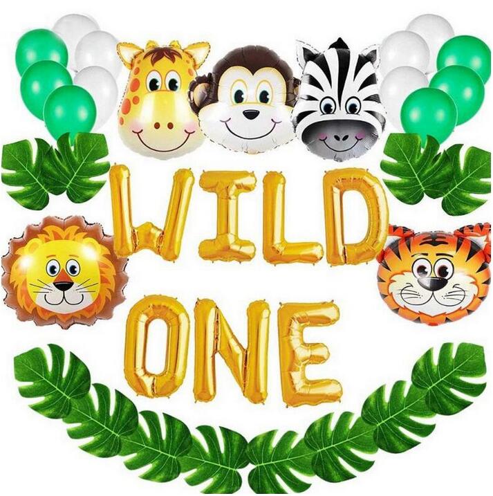 Wild One Birthday Decorations Kit 16inch WILD ONE Balloons with ...