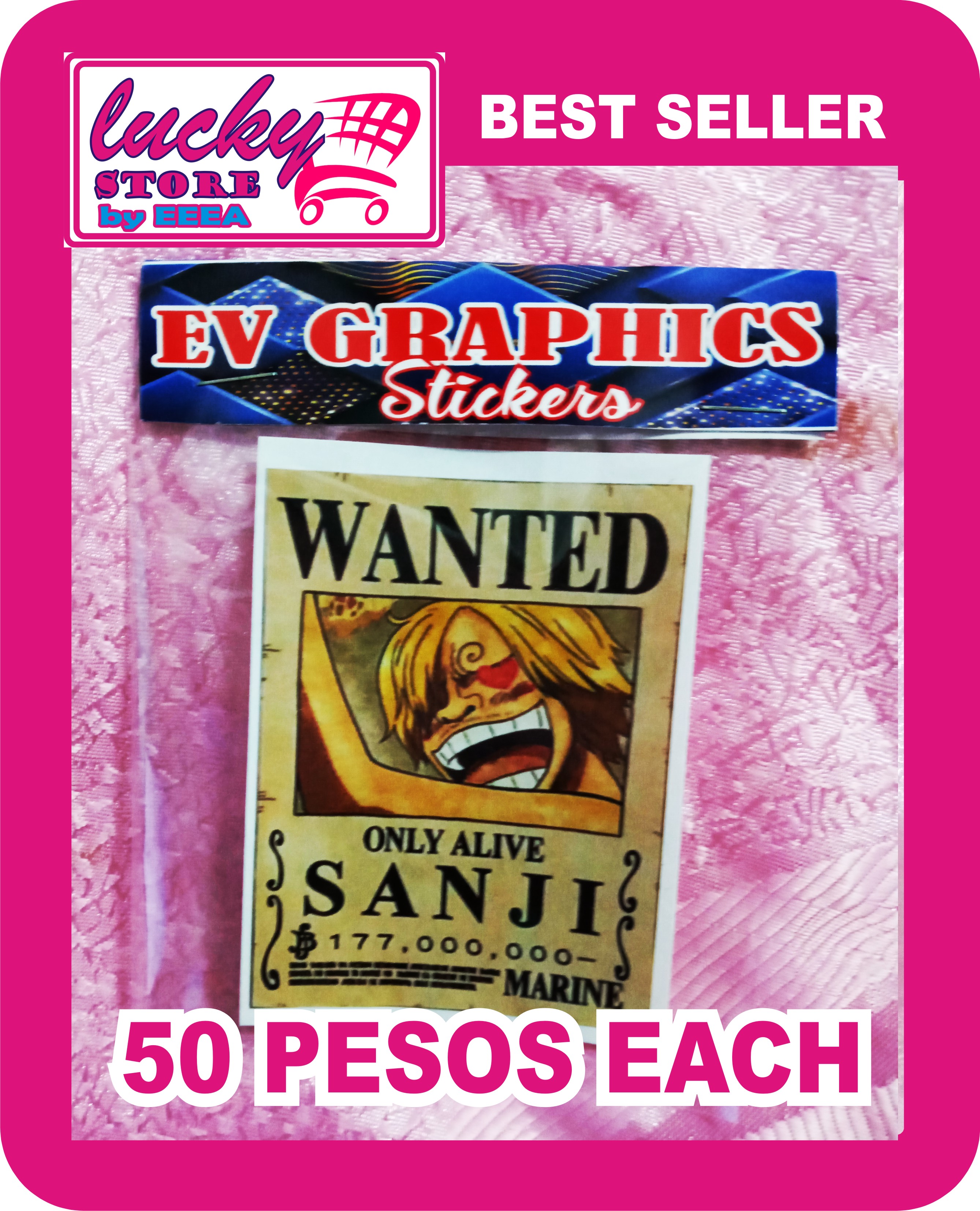 Sticker Decals Wanted Only Alive Sanji Lazada Ph