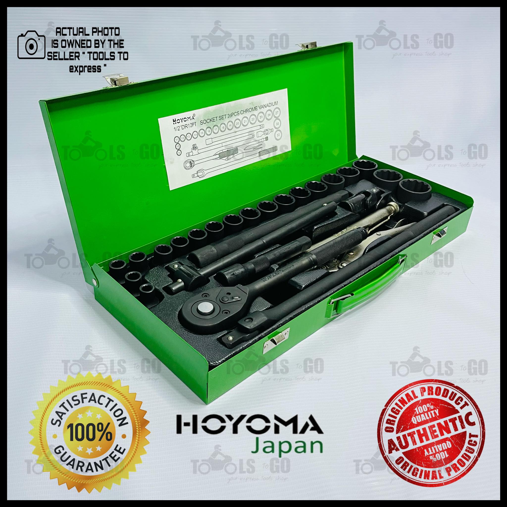 Hoyoma Japan 26pcs 1/2" Drive 8mm 32mm Socket Wrench FLOWER SET
