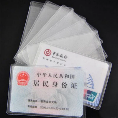 Potey 10PCS PVC Credit Card Holder Protect ID Card Business Card Cover Clear Frosted