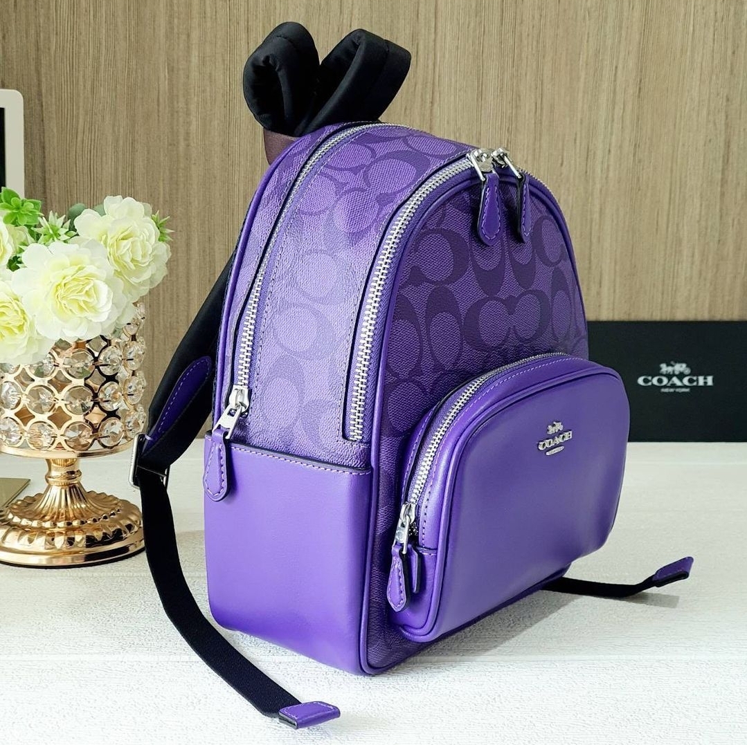 Coach on sale backpack purple