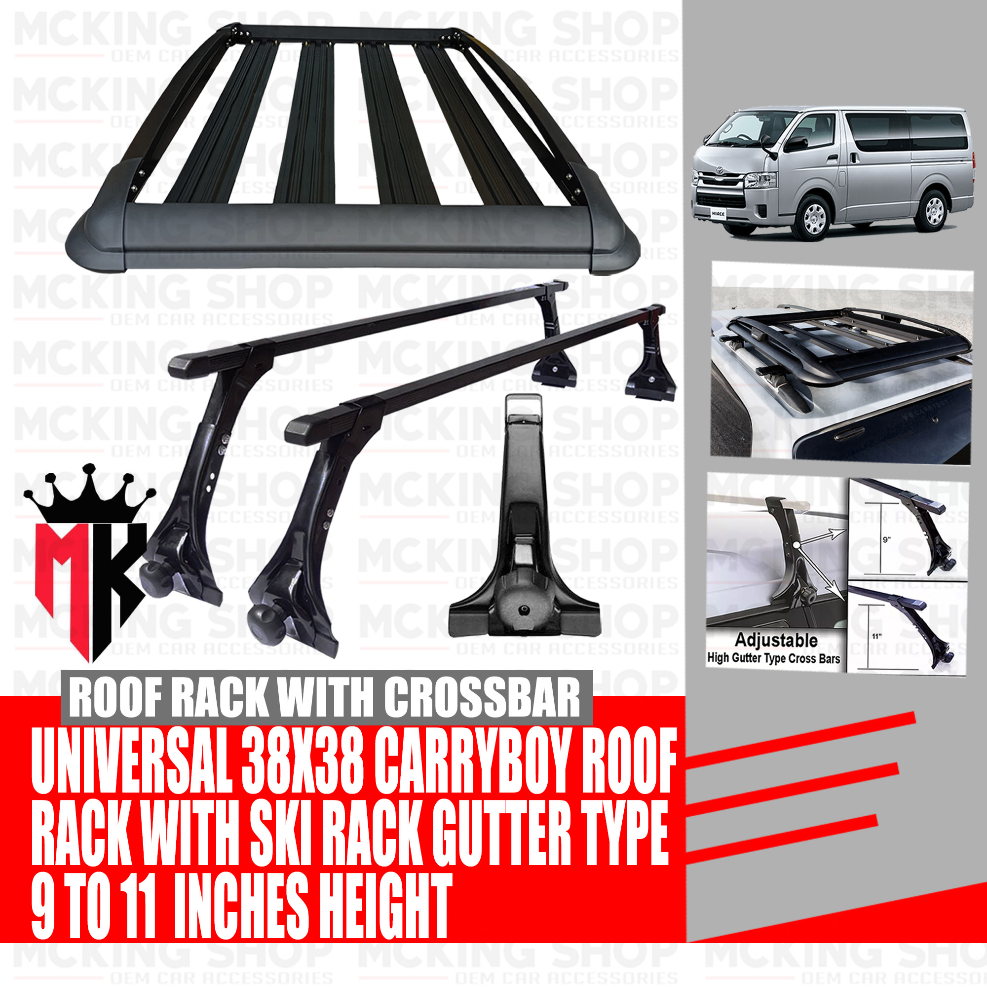 Toyota Hiace Aluminum Roof Rack / Roofrack CARRYBOY Top load / Topload