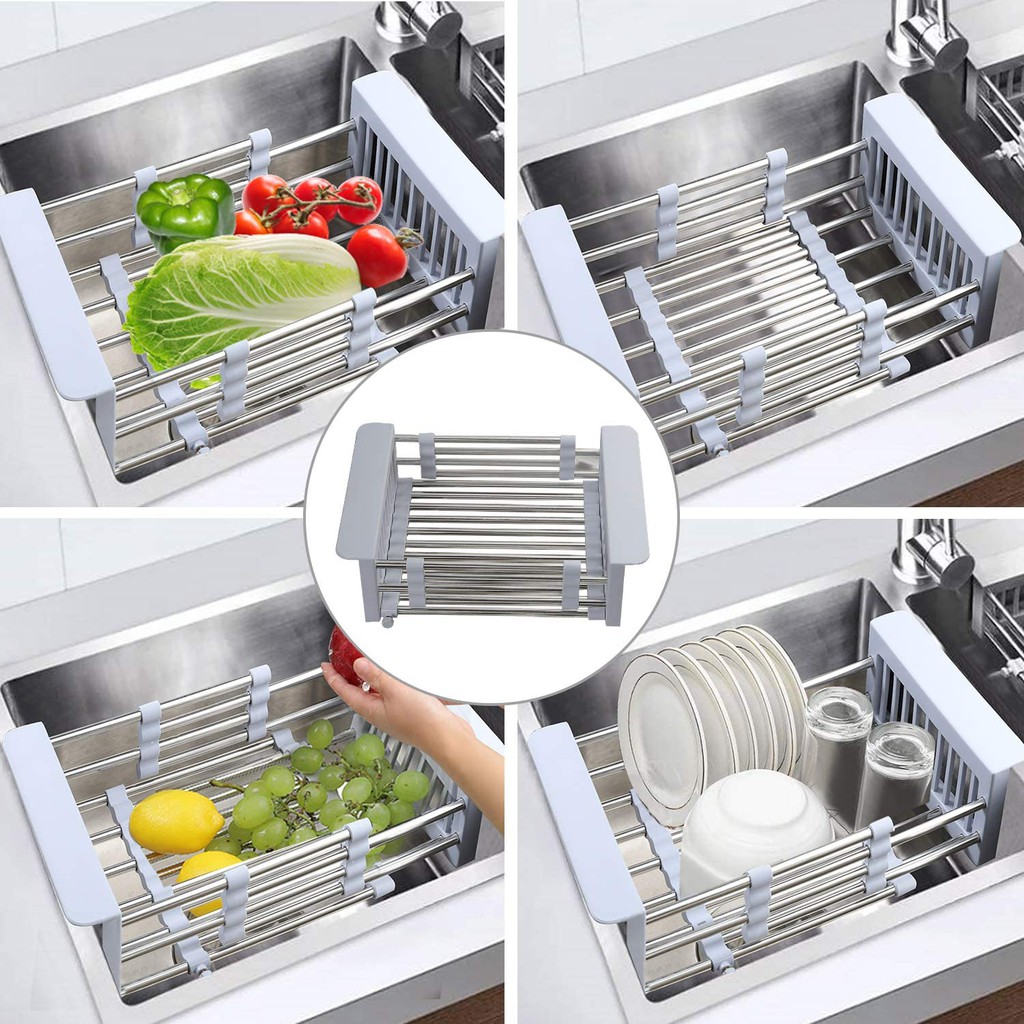 AG Luxury Adjustable Dish Drainer Rack/ Telescopic Dish Drainer Lazada PH