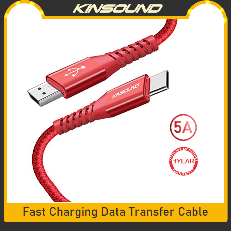Kinsound 5A USB Type C Fast Charging Data Transfer Cable USBC for all