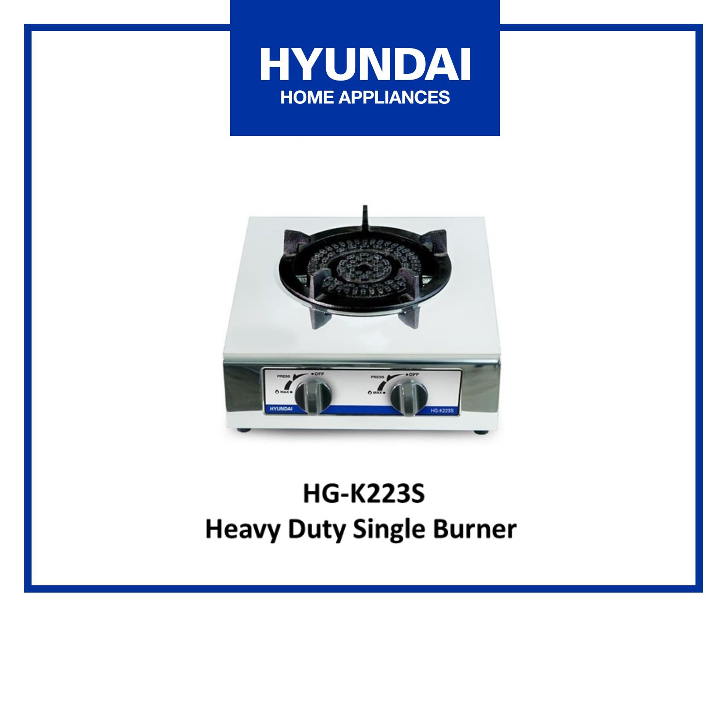Hyundai Single Burner Heavy Duty Gas Stove HGK223S Lazada PH