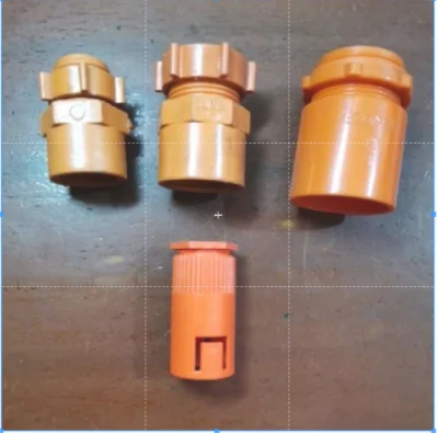 PER PCS!Pvc orange flexible hose adaptor / hose connector. Pvc orange adaptor with lock nut1/2,3/4,1