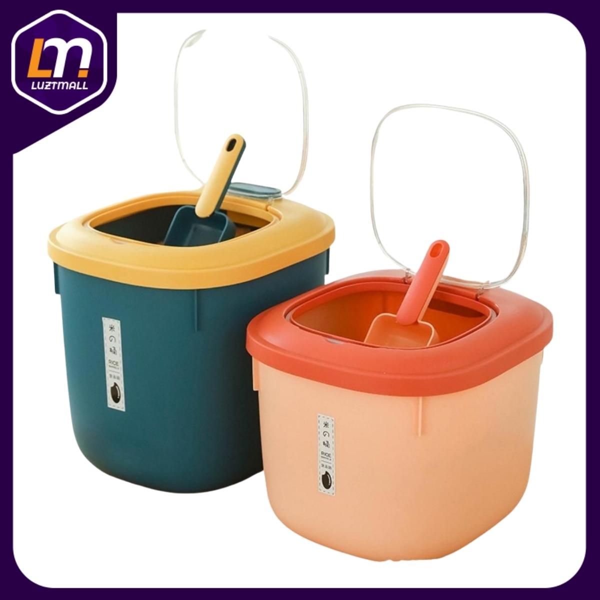 Luztmall Rice Box Kitchen Container 1015KG Bucket Food Storage Sealed ...
