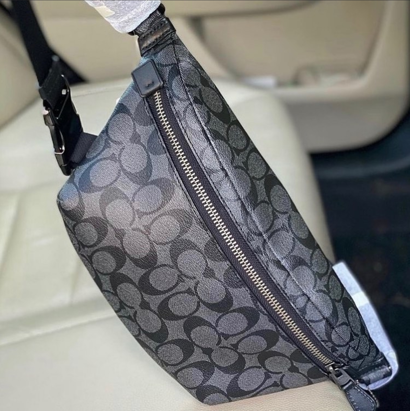 Guaranteed Original Coach Grade Belt Bag In Signature Canvas And