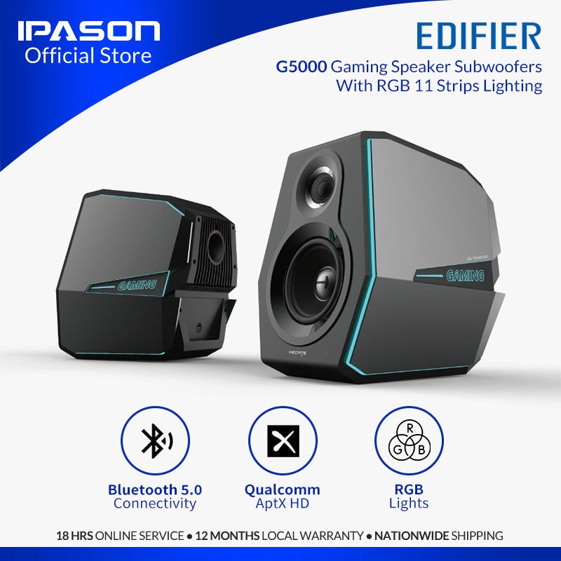 Edifier Hecate G5000 Gaming Speaker Subwoofers With RGB 11 Strips