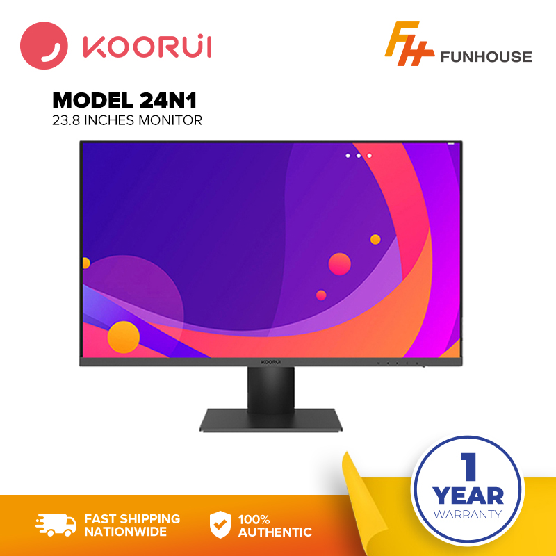 Koorui 24N1 BLACK Monitor computer pc 24 inch monitor FHD 1920