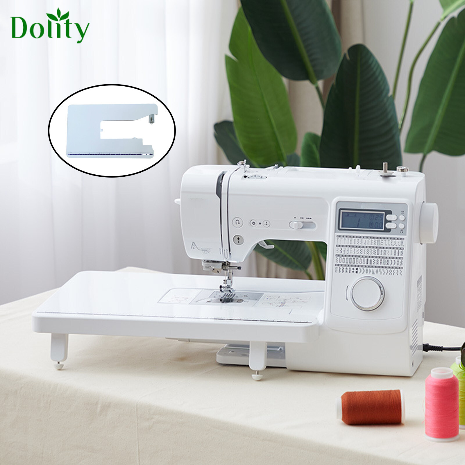 HTVRONT Mini Sewing Machine for Beginners - 38 Built-in Stitches Sewing  Machine for Kids with Dual Speed, Reverse Sewing, Wide Table, Light, Easy  to