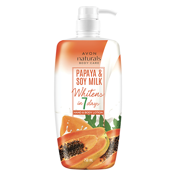 Avon Naturals Lotion 750ml Papaya & Soy Milk Hand & Body by Avon