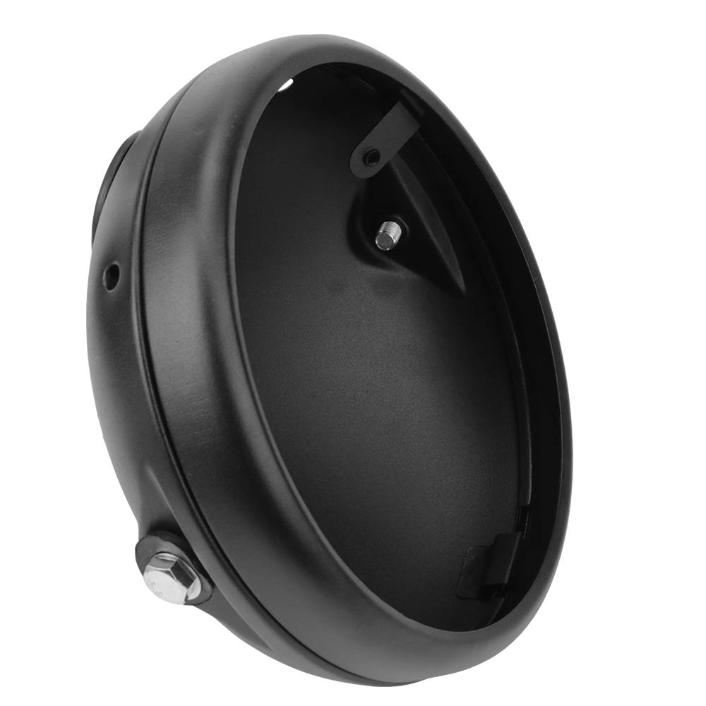 Motorcycle Headlight 7Inch Retro Bucket LED Headlight Shell Round Headlight Housing Mount Cover