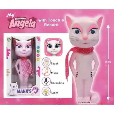 AIl Touch Talking Angela (Manx's Recording Angela) Cat Recorder | perfect gift to any occasions.